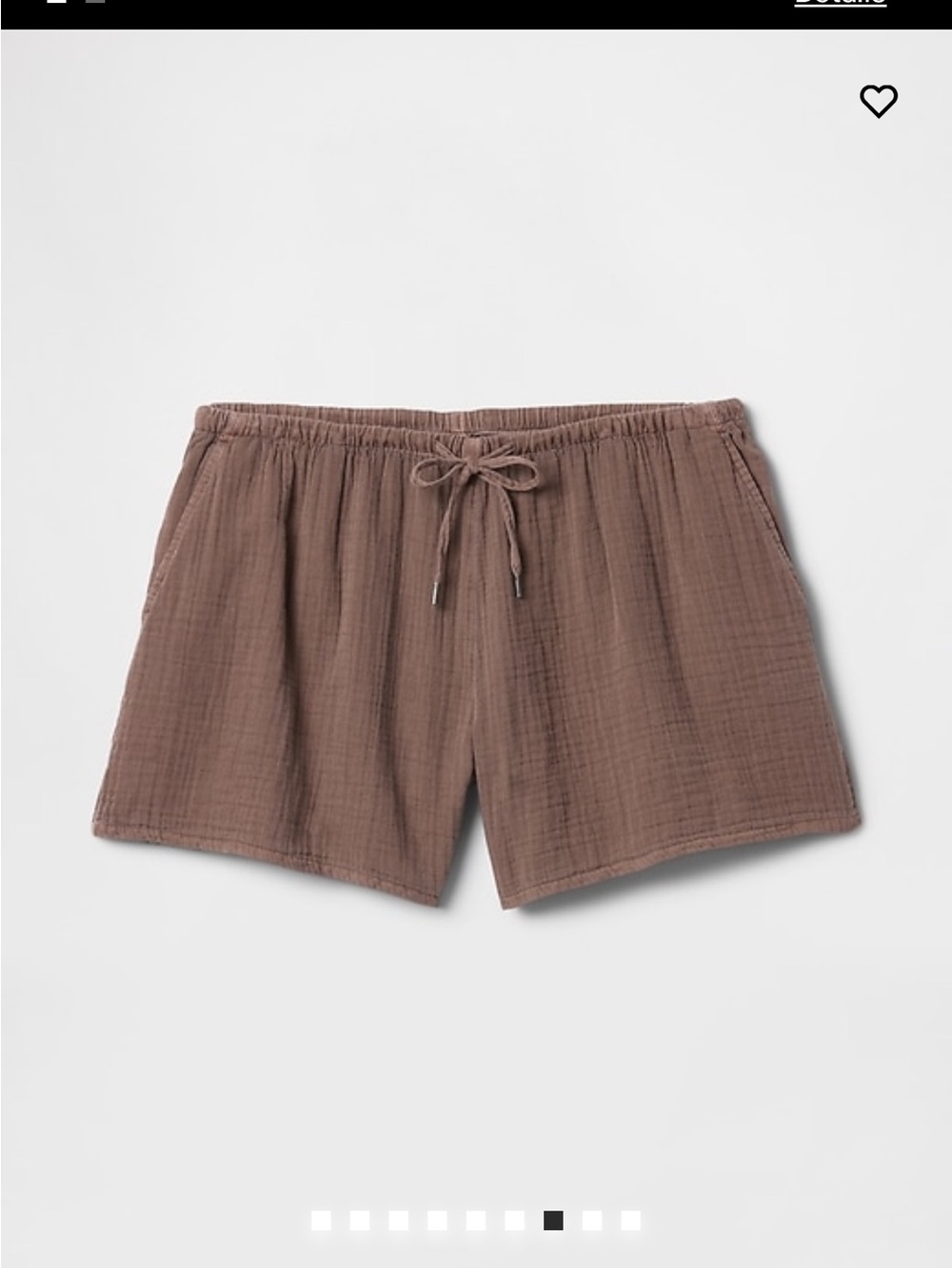 NWT Gap Cotton Gauze Casual Drawstring Women’s Shorts in Brown